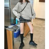 韓国風ロゴカットソーゆる ロングTシャツ | SUNSHINE CLOSET | 詳細画像4 