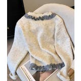 フリルカラーニットリボンカーディガン甘め | SUNSHINE CLOSET | 詳細画像12