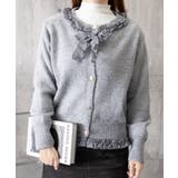 フリルカラーニットリボンカーディガン甘め | SUNSHINE CLOSET | 詳細画像13