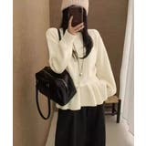 ニットトップス韓国風ペプラムニット春秋冬 | SUNSHINE CLOSET | 詳細画像2 