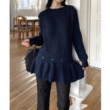 ニットトップス韓国風ペプラムニット春秋冬 | SUNSHINE CLOSET | 詳細画像21 