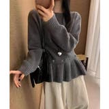 ニットトップス韓国風ペプラムニット春秋冬 | SUNSHINE CLOSET | 詳細画像8 