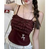 レディースインナーフリルキャミソールカップ付き おしゃれショートカーディガン長袖… | SUNSHINE CLOSET | 詳細画像11