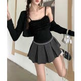 レディースインナーフリルキャミソールカップ付き おしゃれショートカーディガン長袖… | SUNSHINE CLOSET | 詳細画像3