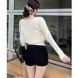 レディースインナーフリルキャミソールカップ付き おしゃれショートカーディガン長袖… | SUNSHINE CLOSET | 詳細画像6