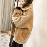 切替ムートンジャケット 韓国風 冬物 | SUNSHINE CLOSET | 詳細画像15 