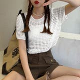 メッシュサマーニット レディース半袖夏服 | ANGELCLOSET | 詳細画像11