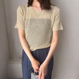 メッシュサマーニット レディース半袖夏服 | ANGELCLOSET | 詳細画像19