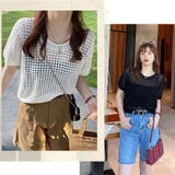 メッシュサマーニット レディース半袖夏服 | ANGELCLOSET | 詳細画像5