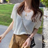 メッシュサマーニット レディース半袖夏服 | ANGELCLOSET | 詳細画像8
