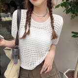 メッシュサマーニット レディース半袖夏服 | ANGELCLOSET | 詳細画像9