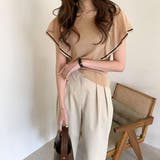 ラッフルスリーブ サマーニット 韓国夏服 | ANGELCLOSET | 詳細画像5