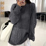 メッシュニット 透かし編みトップス 長袖 | SUNSHINE CLOSET | 詳細画像13 