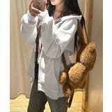 レディース 韓国風チェックライニングパーカー レイヤード風羽織り | SUNSHINE CLOSET | 詳細画像10