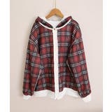 レディース 韓国風チェックライニングパーカー レイヤード風羽織り | SUNSHINE CLOSET | 詳細画像29
