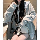 レディース 韓国風チェックライニングパーカー レイヤード風羽織り | SUNSHINE CLOSET | 詳細画像3