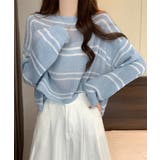 透かし編み ニットトップス ボーダー夏服 | SUNSHINE CLOSET | 詳細画像10 