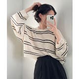 透かし編み ニットトップス ボーダー夏服 | SUNSHINE CLOSET | 詳細画像5 