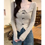 リブニットプルオーバーレディース セクシーニットカットソー フロントスリットニッ… | SUNSHINE CLOSET | 詳細画像1 