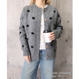 クルーネックカーディガン 前開きニットトップス 水玉柄長袖ニットゆったり | SUNSHINE CLOSET | 詳細画像19 