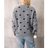 クルーネックカーディガン 前開きニットトップス 水玉柄長袖ニットゆったり | SUNSHINE CLOSET | 詳細画像22 