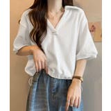 Vネックポロ襟カットソー レディース夏服 | SUNSHINE CLOSET | 詳細画像1 
