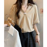 Vネックポロ襟カットソー レディース夏服 | SUNSHINE CLOSET | 詳細画像10 