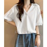 Vネックポロ襟カットソー レディース夏服 | SUNSHINE CLOSET | 詳細画像2 