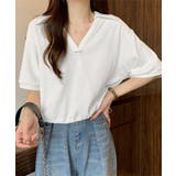 Vネックポロ襟カットソー レディース夏服 | SUNSHINE CLOSET | 詳細画像4 