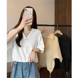Vネックポロ襟カットソー レディース夏服 | SUNSHINE CLOSET | 詳細画像5 