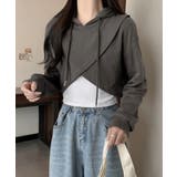 クロップド丈パーカー キャミソールセット | SUNSHINE CLOSET | 詳細画像4 