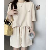 ゆったり半袖トップス ショートパンツ上下セット リラックスルームウェア | SUNSHINE CLOSET | 詳細画像4
