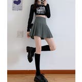 ボックスプリーツスカート ミニスカート黒 | SUNSHINE CLOSET | 詳細画像2 