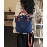 4way バイカラー手提げバッグA4収納 おしゃれ軽量ショルダーバッグ大人カジュ… | SUNSHINE CLOSET | 詳細画像14