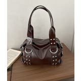 ヴィンテージライク大容量ショルダーバッグレディースハンドバッグ モード合皮かばん… | SUNSHINE CLOSET | 詳細画像11 