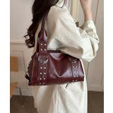 ヴィンテージライク大容量ショルダーバッグレディースハンドバッグ モード合皮かばん… | SUNSHINE CLOSET | 詳細画像14 