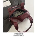 ヴィンテージライク大容量ショルダーバッグレディースハンドバッグ モード合皮かばん… | SUNSHINE CLOSET | 詳細画像15 