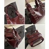 ヴィンテージライク大容量ショルダーバッグレディースハンドバッグ モード合皮かばん… | SUNSHINE CLOSET | 詳細画像19 