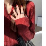 スキッパーニット韓国風リブニットトップス | SUNSHINE CLOSET | 詳細画像17 