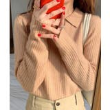 スキッパーニット韓国風リブニットトップス | SUNSHINE CLOSET | 詳細画像6 