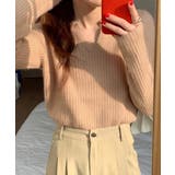 スキッパーニット韓国風リブニットトップス | SUNSHINE CLOSET | 詳細画像8 