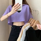 サマーニット へそ出し 半袖 襟付き | SUNSHINE CLOSET | 詳細画像12