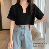 サマーニット へそ出し 半袖 襟付き | SUNSHINE CLOSET | 詳細画像6