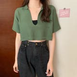 サマーニット へそ出し 半袖 襟付き | SUNSHINE CLOSET | 詳細画像9