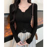 カットソー レース切り替え 長袖Tシャツ | SUNSHINE CLOSET | 詳細画像1 