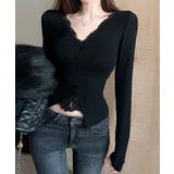 カットソー レース切り替え 長袖Tシャツ | SUNSHINE CLOSET | 詳細画像2 