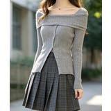 袖口スリット レディーストップス リブ編み | SUNSHINE CLOSET | 詳細画像1