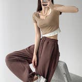 ショート丈トップス へそ出し カットソー | ANGELCLOSET | 詳細画像7