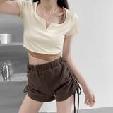ショート丈トップス へそ出し カットソー | ANGELCLOSET | 詳細画像9