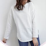 ホワイト | tシャツ スリット カットソー | ANGELCLOSET